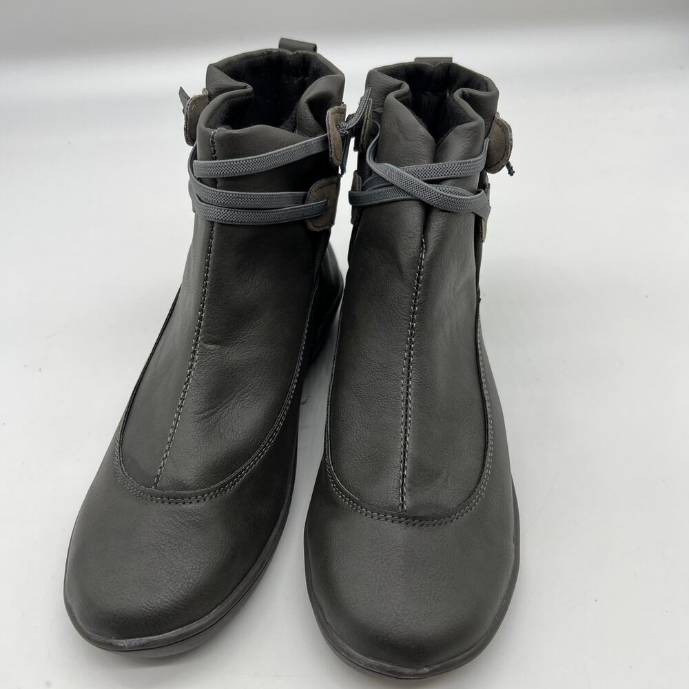 Women Ankle Boots Low Heel Slip on Comfortable Booties Gray Size 8US / 39CN - Picture 2 of 12